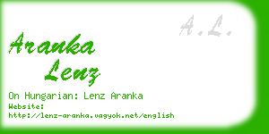 aranka lenz business card